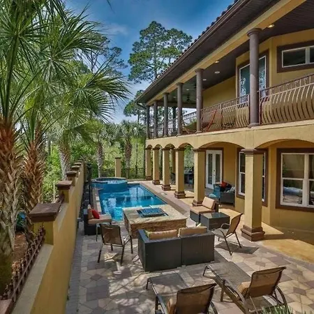 5 Bedroom Villa Private Pool Jacuzzi Golf Cart 3 Min To Beach